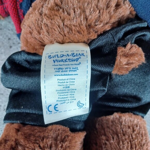 Build-A-Bear Brown Plush Stuffed Animal Toy Fleece Hoodie Black Shorts - Picture 4 of 4